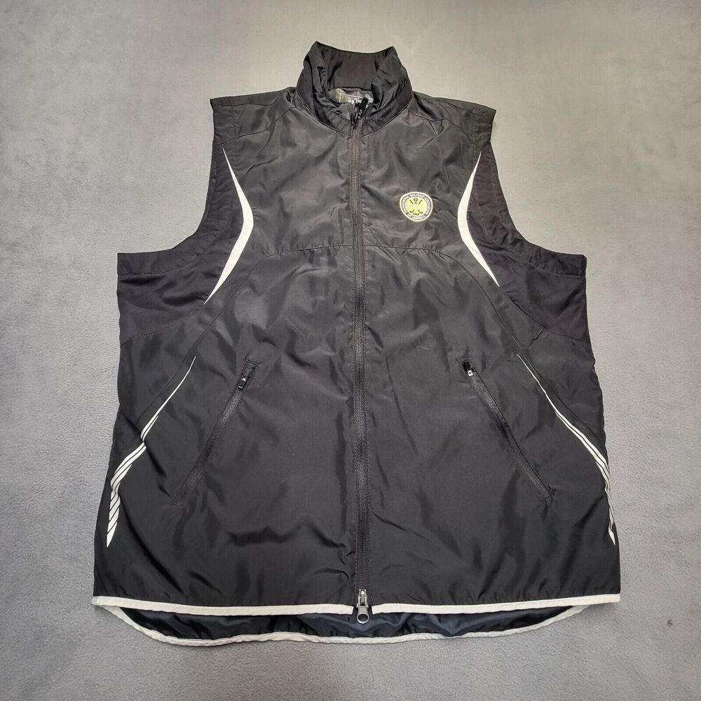 Calloway Golf Vest Mens M Black Windbreaker PGA Tour Tested Full Zip